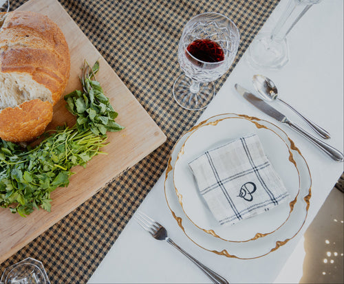 The Aperitif Napkin in Townhouse Plaid